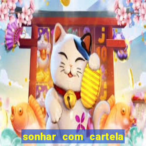 sonhar com cartela de bingo